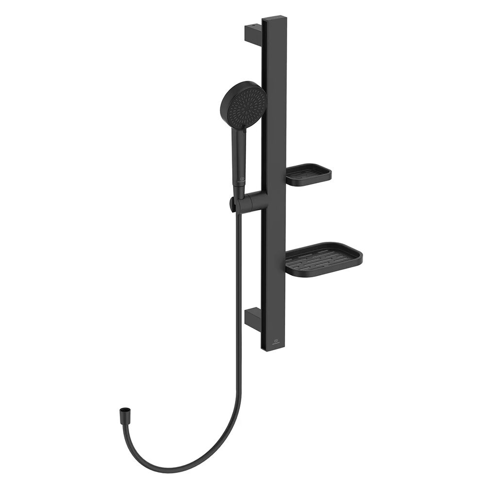 Cutout image of Ideal Standard Ceratherm Alu+ Silk Black Slide Rail Shower Kit